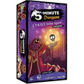 5-Minute Dungeon: Curses Foiled Again! Expansion board game box shown at a slight angle on a plain white background. The box art features a purple and black fantasy design with a robed character casting a spell and the 5-Minute Dungeon logo at the top.