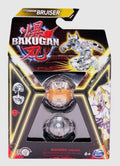 Bakugan Brawler Titanium Bruiser toy set in its original retail blister packaging, featuring two spinning ball gauges and anime character graphics.