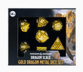 D&D Officially Licensed Dragon Scale Metal Dice Set - Gold