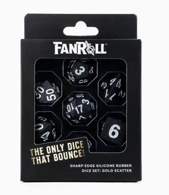 Dice RPG - Fanroll Dice Set Gold Scatter