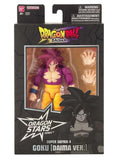 BANDAI Dragon Ball Z Dragon Stars Series 4 Super Saiyan 4 Goku (Daima Ver.) action figure in its original window box packaging.