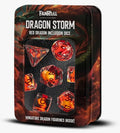 Dragon Storm Inclusion Resin Dice Set - Red Dragon