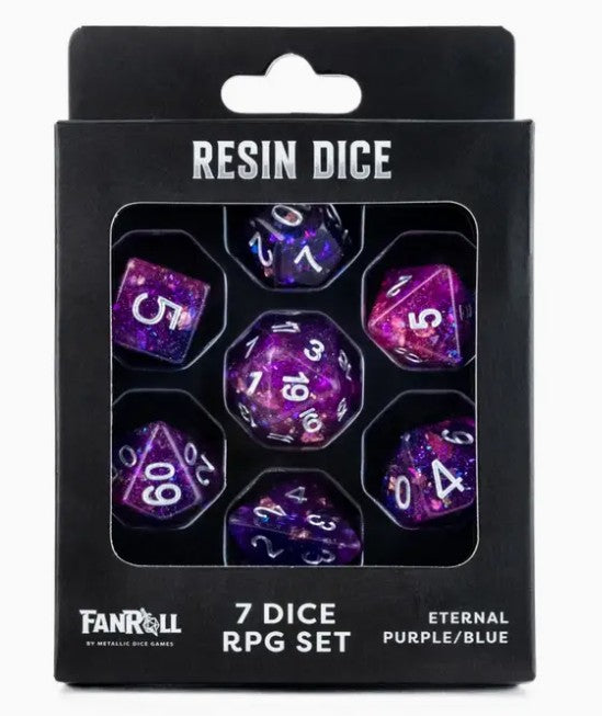 Dice RPG - Fanroll Dice Set Eternal Purple-Blue