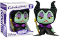 Disney Fabrikations Maleficent soft sculpture vinyl figure number 21, shown both inside its retail window box packaging and as an unpackaged figure holding a gold staff.
