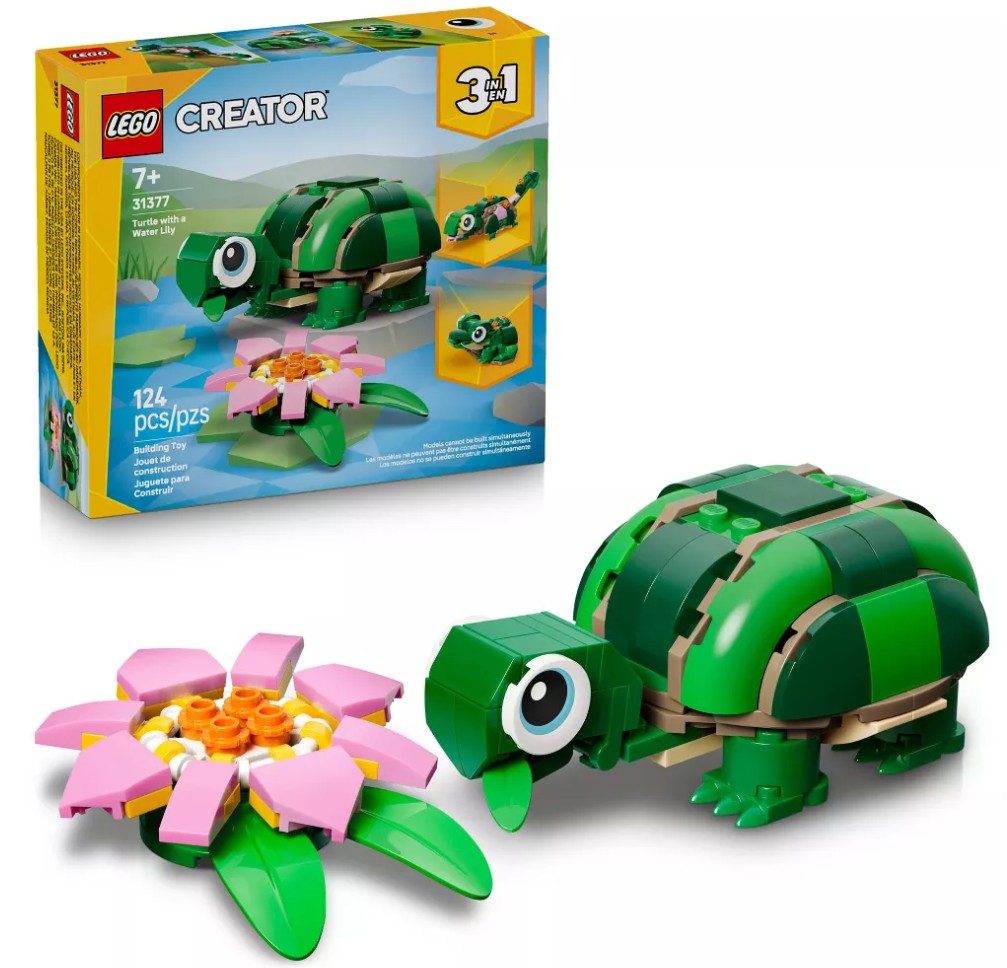 LEGO - Creator Turtle with a Water Lily Flower 31377