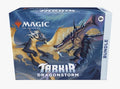 Magic: The Gathering Tarkir Dragonstorm trading card game box bundle, featuring artwork of two dragons on a blue and yellow background.