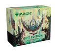 Magic: The Gathering Zendikar Rising Gift Edition box, featuring a colorful fantasy illustration of a floating island and green title text on a white background.