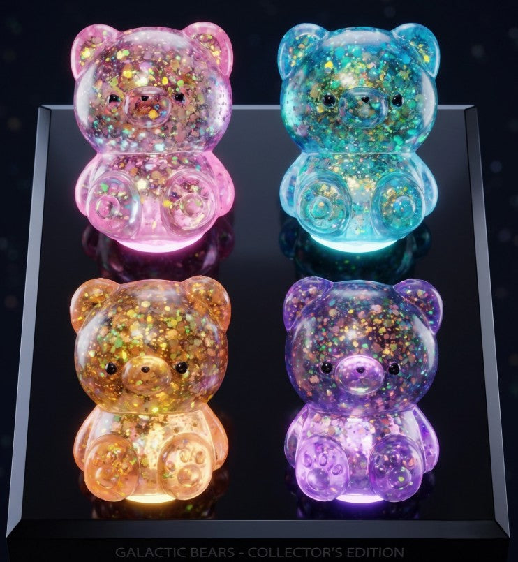Maltose Glitter Teddy Bear Squishy - One Random Asst