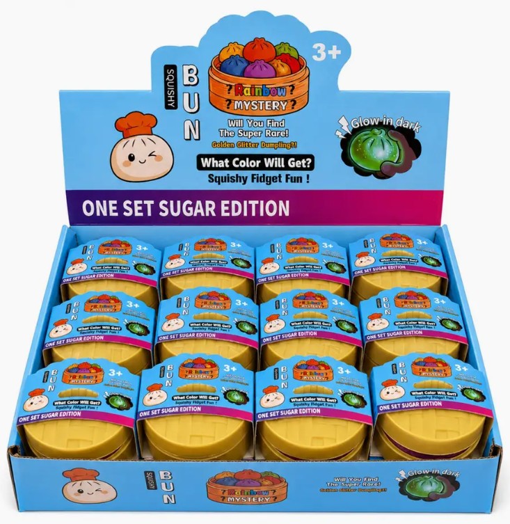 Mini Glitter Dumpling Squishy - One Random Asst