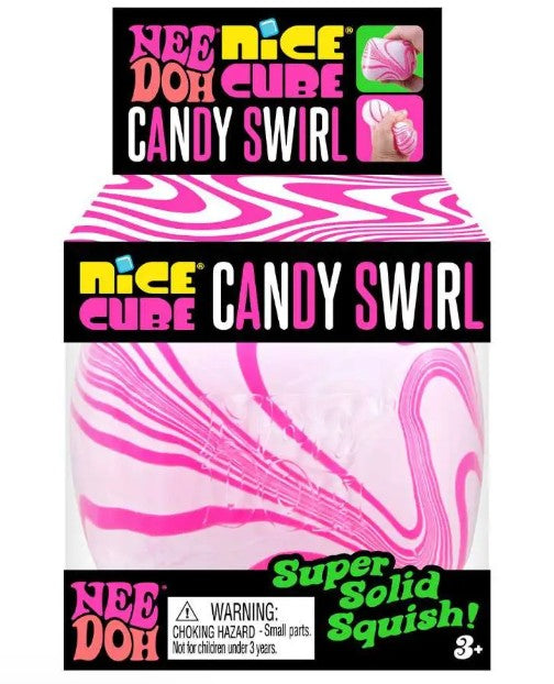 NeeDoh Candy Swirl Nice Cube Stress Ball - 1 RANDOM