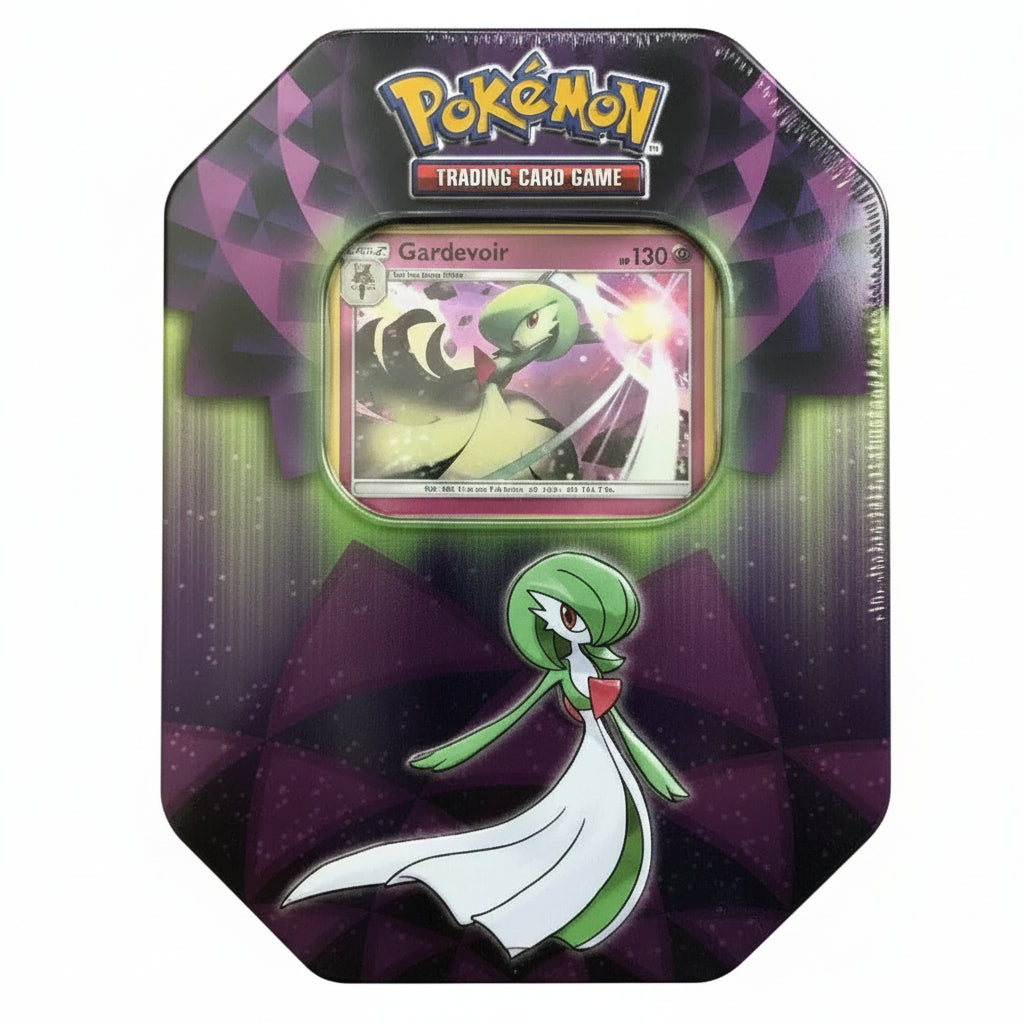 Pokémon Trading Card Game Booster Pack featuring Gardevoir, sealed in clear plastic wrapping on a light gray background.