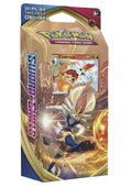 Pokémon Trading Card Game 'Silver and Gold' deck box featuring artwork of Cinderace with a gold and blue design, shown on a plain white background.