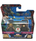 MiniMates - Thor Ragnarok - Roadworn Hero Thor and Civilian Loki