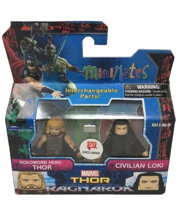 MiniMates - Thor Ragnarok - Roadworn Hero Thor and Civilian Loki