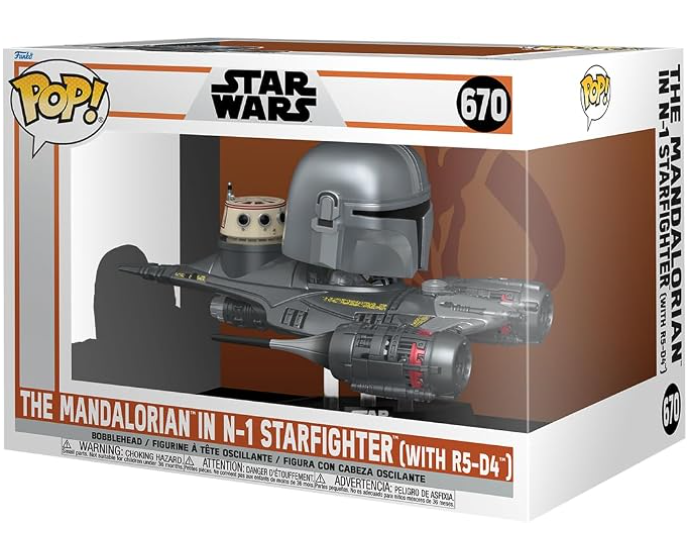 Funko - The Mandalorian in N-1 Starfighter with R5-D4 #670