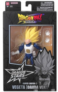 Dragon Ball Z Dragon Stars Series Super Saiyan 3 Vegeta (Daima Ver.) action figure in its original window box packaging by Bandai.