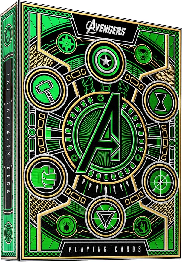 theory11 Avengers Green Edition Premium Playing Cards - Marvel Studios' The Infinity Saga Deck