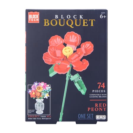 Block Tech Block Bouquet - Red Peony