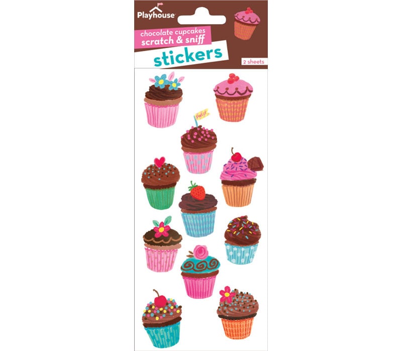 Chocolate Cupcakes Scratch and Sniff Stickers