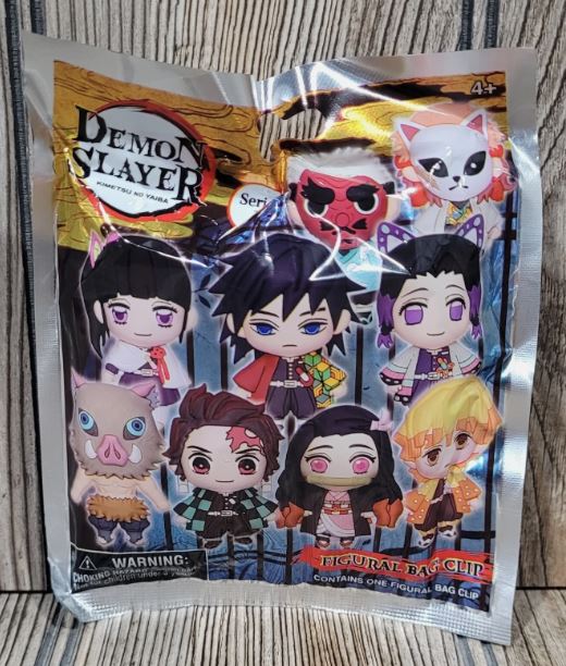 Anime Demon Slayer 3-D Foam Figural Bag Clip Keyring Blind Bag