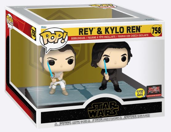 Funko - Star Wars Rey & Kylo Ren #758 - Glow In The Dark