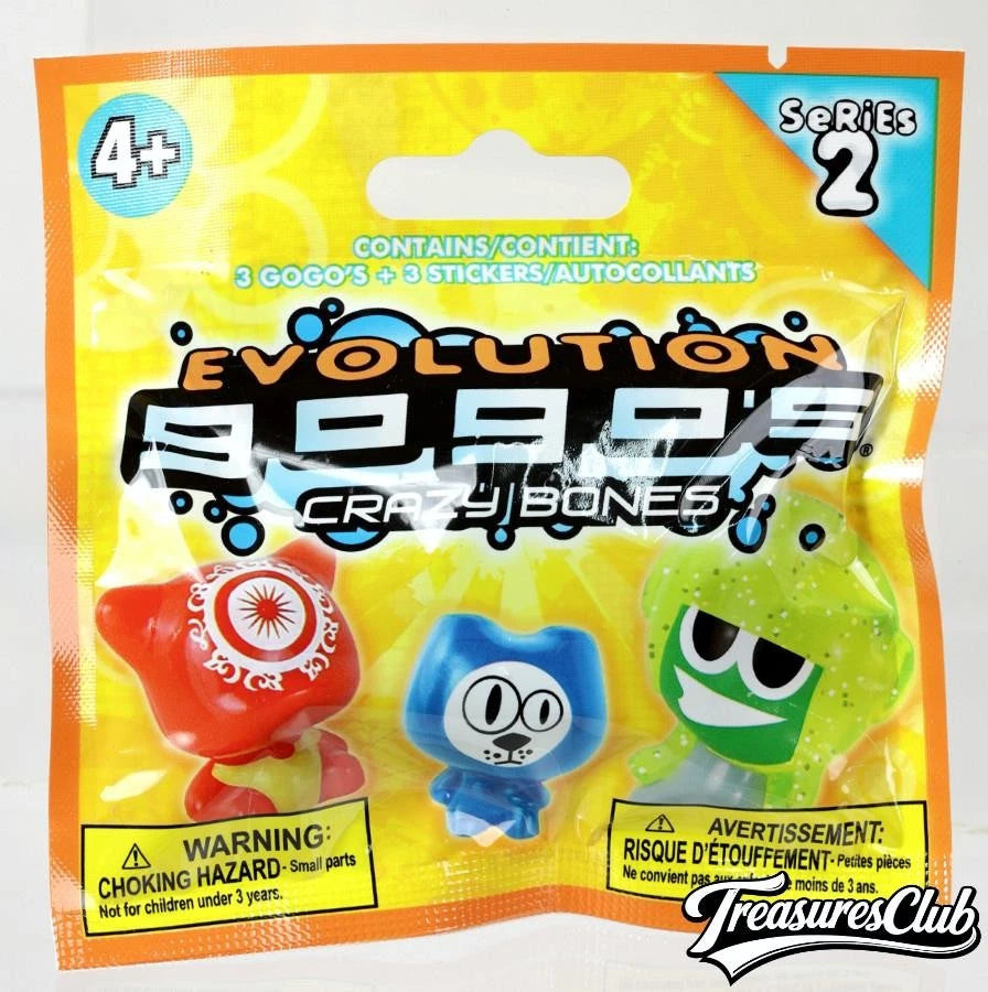 Gogo's Crazy Bones Bag Includes 3 Gogo's and 3 Stickers - 323 Series 2 Magic Box